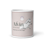 "Alvin" White glossy mug