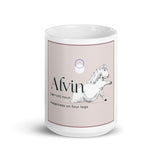 "Alvin" White glossy mug