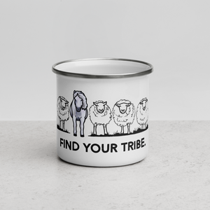 "Find your tribe" Enamel Mug