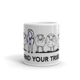 "Find your tribe" White glossy mug