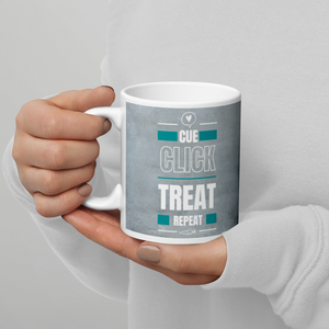 "Click" White glossy mug