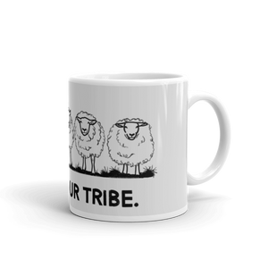 "Find your tribe" White glossy mug