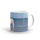 "Waving" White glossy mug