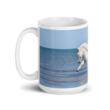 "Waving" White glossy mug