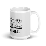 "Find your tribe" White glossy mug